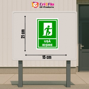 Indicator Semn de usa pentru iesire, Sticker autocolant - Img 2