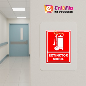 Indicator Semn extinctor mobil, Sticker autocolant - Img 5
