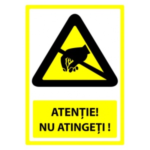 Indicator Semn nu atingeti, Sticker autocolant