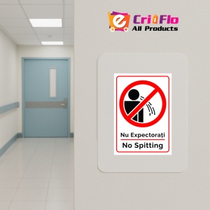 Indicator Semn nu expectoratie no spitting, Sticker autocolant - Img 5