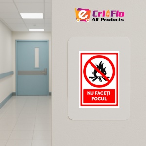 Indicator Semn nu faceti focul, Sticker autocolant - Img 5