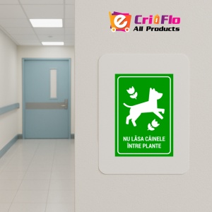 Indicator Semn nu lasa cainele intre plante, Sticker autocolant - Img 5