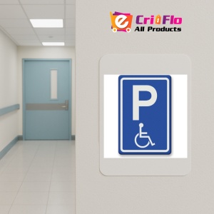 Indicator Semn parcare persoane cu handicap, Sticker autocolant - Img 5