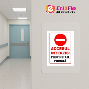 Indicator Semn pentru accesul interzis proprietate privata, Sticker autocolant - Img 5