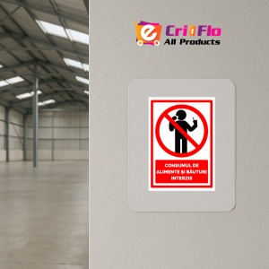 Indicator Semn pentru consumul de alimente si bauturi interzis, Sticker autocolant - Img 4