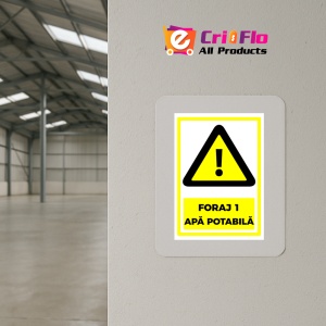 Indicator Semn pentru foraj 1 apa potabila, Sticker autocolant - Img 4