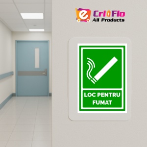 Indicator Semn pentru fumatul permis, Sticker autocolant - Img 5