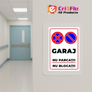 Indicator Semn pentru garaj parcarea interzisa nu blocati, Sticker autocolant - Img 5