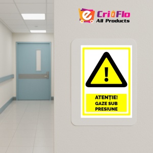 Indicator Semn pentru gaze sub presiune, Sticker autocolant - Img 5