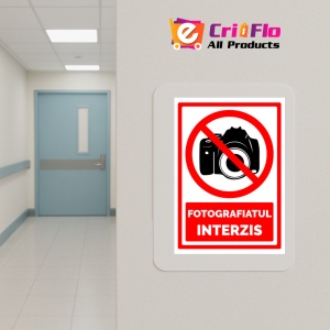 Indicator Semn pentru interzicere fotografiatul interzis, Sticker autocolant - Img 5