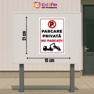 Indicator Semn pentru interzicere parcare privata nu parcati, Sticker autocolant - Img 2