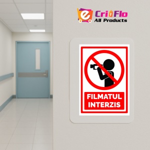 Indicator Semn pentru interzicerea filmatul, Sticker autocolant - Img 5
