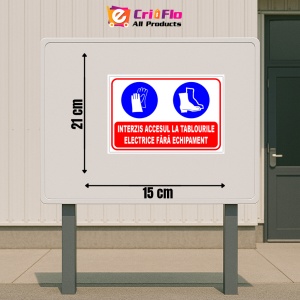 Indicator Semn pentru interzicerea lucrarilor la tablourile electrice, Sticker autocolant - Img 2