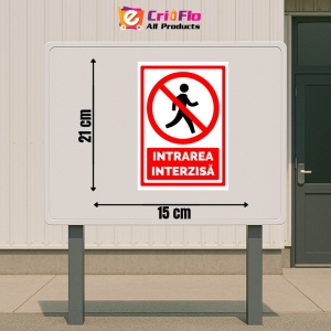Indicator Semn pentru intrarea interzisa, Sticker autocolant - Img 2