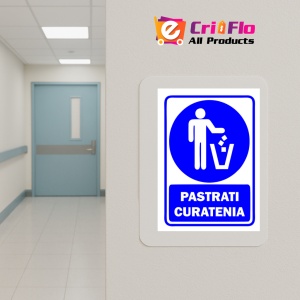 Indicator Semn pentru loc pastrati curatenia, Sticker autocolant - Img 5
