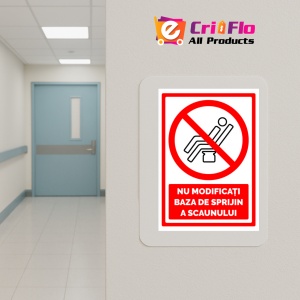 Indicator Semn pentru nu modificati baza de sprijin a scaunului, Sticker autocolant - Img 5