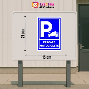 Indicator Semn pentru parcare motociclete, Sticker autocolant - Img 2