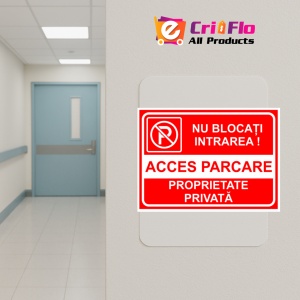 Indicator Semn pentru parcare nu blocati intrarea acces parcare proprietate privata, Sticker autocolant - Img 5