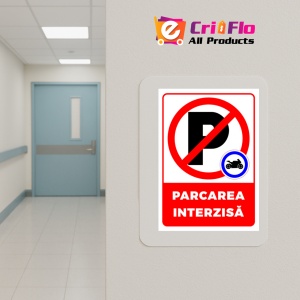 Indicator Semn pentru parcarea interzisa cu exceptia motocicletelor, Sticker autocolant - Img 5
