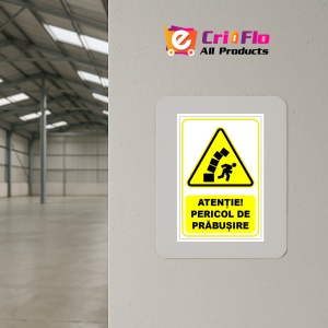 Indicator Semn pentru pericol de prabusire, Sticker autocolant - Img 4