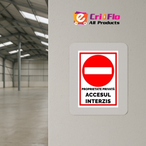 Indicator Semn pentru proprietate privata si accesul interzis, Sticker autocolant - Img 4