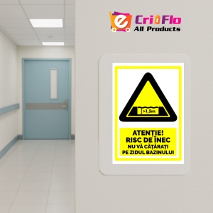 Indicator Semn pentru risc de inec, Sticker autocolant - Img 5