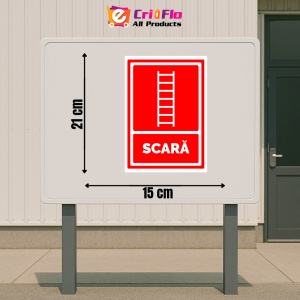 Indicator Semn pentru scara, Sticker autocolant - Img 2