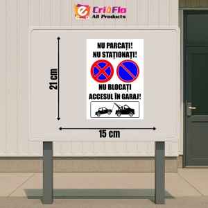 Indicator Semn pentru semnalizare nu parcati nu stationati nu blocati accesul in garaj, Sticker autocolant - Img 2