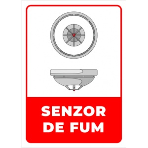 Indicator Semn pentru senzor de fum, Sticker autocolant