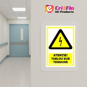 Indicator Semn pentru tablou sub tensiune, Sticker autocolant - Img 5