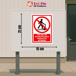 Indicator Semn pentru urcarea pe incarcatoarele, Sticker autocolant - Img 2
