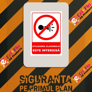 Indicator Semn pentru utilizarea claxonului interzisa, Sticker autocolant - Img 3