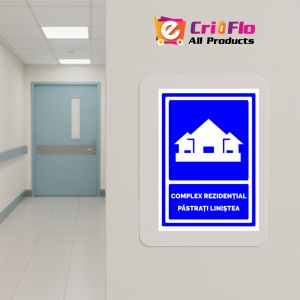 Indicator Semn pentru zona de complex rezidential, Sticker autocolant - Img 5