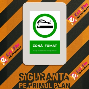 Indicator Semn pentru zona fumat folositi aceasta zona daca doriti sa fumati, Sticker autocolant - Img 3