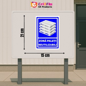 Indicator Semn pentru zona paleti, Sticker autocolant - Img 2