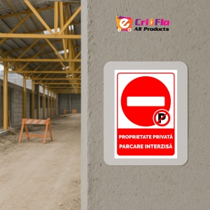 Indicator Semn proprietate privata cu parcare interzisa, Sticker autocolant - Img 5
