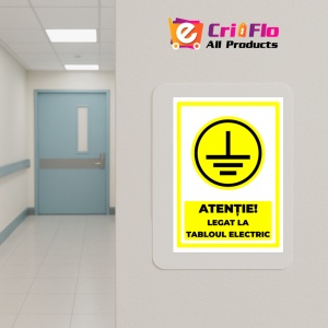 Indicator Semn tablou sub tensiune, Sticker autocolant - Img 5