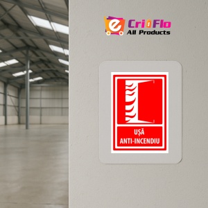 Indicator Semne de usa anti incendiu, Sticker autocolant - Img 4