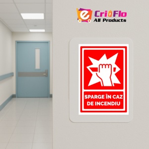 Indicator Semne sparge in caz de incendiu, Sticker autocolant - Img 5