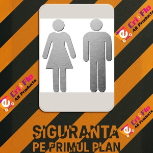Indicator Set Toilet Signs Women Men, Sticker autocolant - Img 2