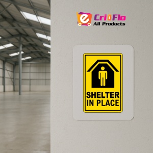 Indicator Shelter In Place Sign, Sticker autocolant - Img 4
