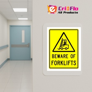 Indicator Sign beware of forklifts, Sticker autocolant - Img 5