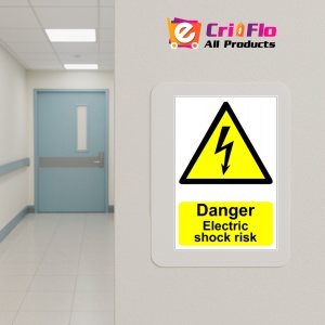 Indicator Sign danger electric shock risk, Sticker autocolant - Img 5
