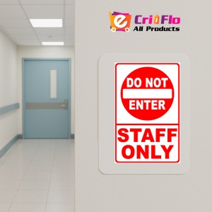 Indicator Sign do not enter staff only, Sticker autocolant - Img 4