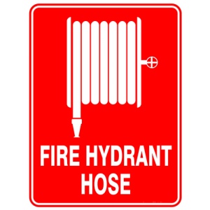 Indicator Sign fire hydrant hose, Sticker autocolant
