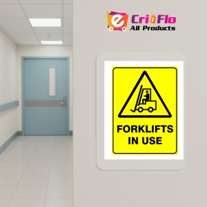 Indicator Sign forklifts in use, Sticker autocolant - Img 5