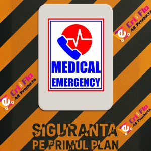 Indicator Sign medical emergency, Sticker autocolant - Img 3