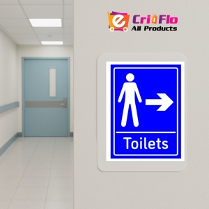 Indicator Sign Mens Toilets Arrow Right, Sticker autocolant - Img 5