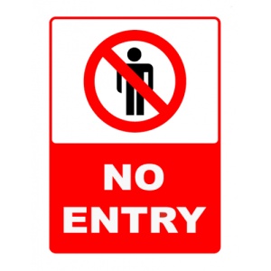 Indicator Sign no enter, Sticker autocolant