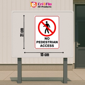 Indicator Sign no pedestrian access, Sticker autocolant - Img 2